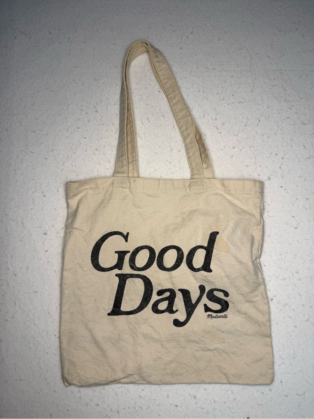 Madewell Good Days Cream Reusable Canvas Tote Bag